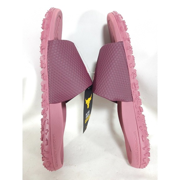 Under Armour Project Rock 2.0 Slides Fat Tire 3025237-500 Maroon (Mens Size 14) - Picture 5 of 6